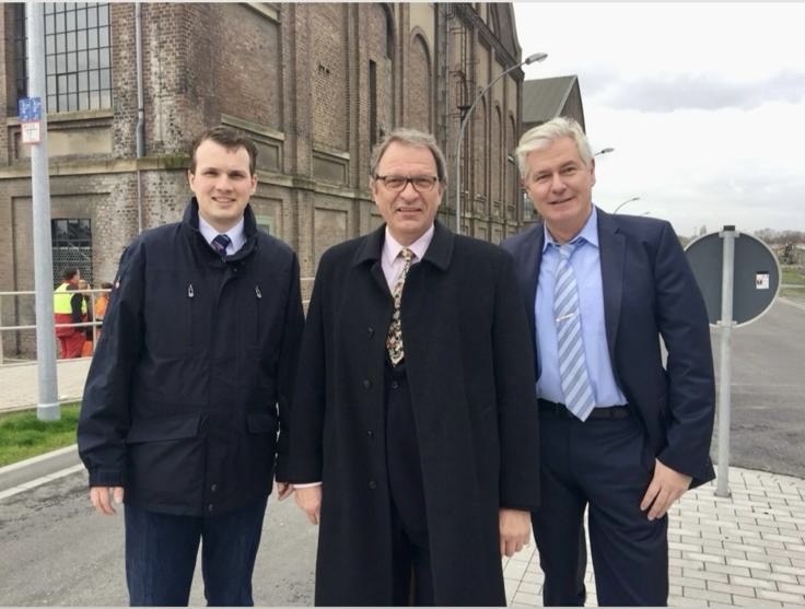 Tobias Stockhoff, Prof. Dr. Noll und Ralf Ehlert bei der Eröffnung der Fürst-Leopold-Allee